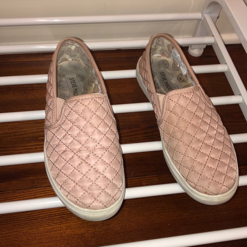 Pink Steve Madden slip on sneakers